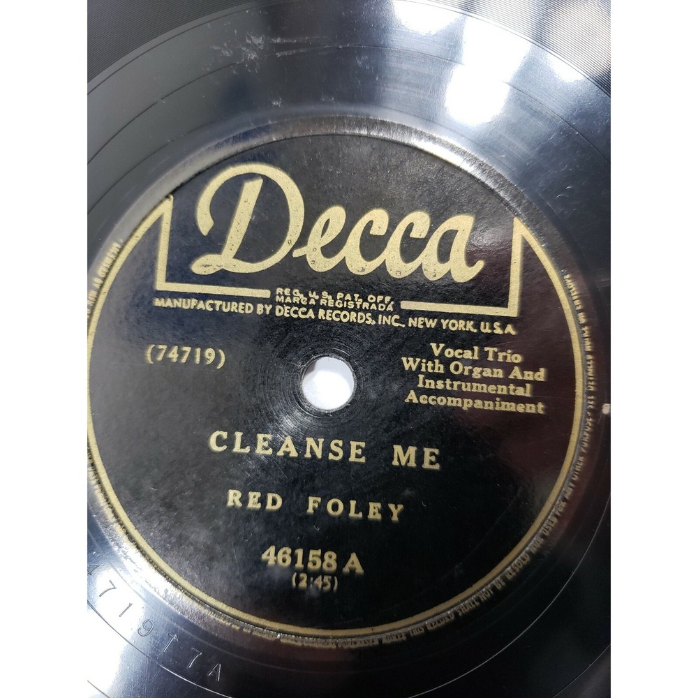 RED FOLEY There's A Light Guidin' Me/Cleanse Me DECCA 46158 V+/V+